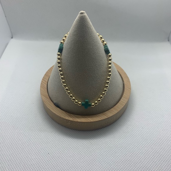 Cross Bracelet- Homemade 14 k gold filled - Picture 3 of 5